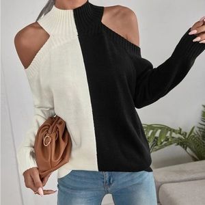 Black and white sweater